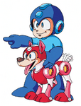 MM3 Mega Man and Rush