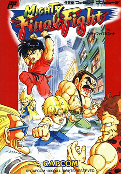 Mighty Final Fight NES Red Cartridge Action Game CAPCOM w