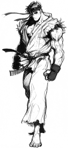 ryu (street fighter) drawn by kuroneco