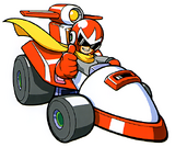 Proto Man in his Red Striker in Mega Man Battle & Chase