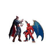 Redarremer-demitrisuper.gif (207 KB) Demitri using his Midnight Bliss on Red Arremer in SNK vs. Capcom: SVC Chaos.