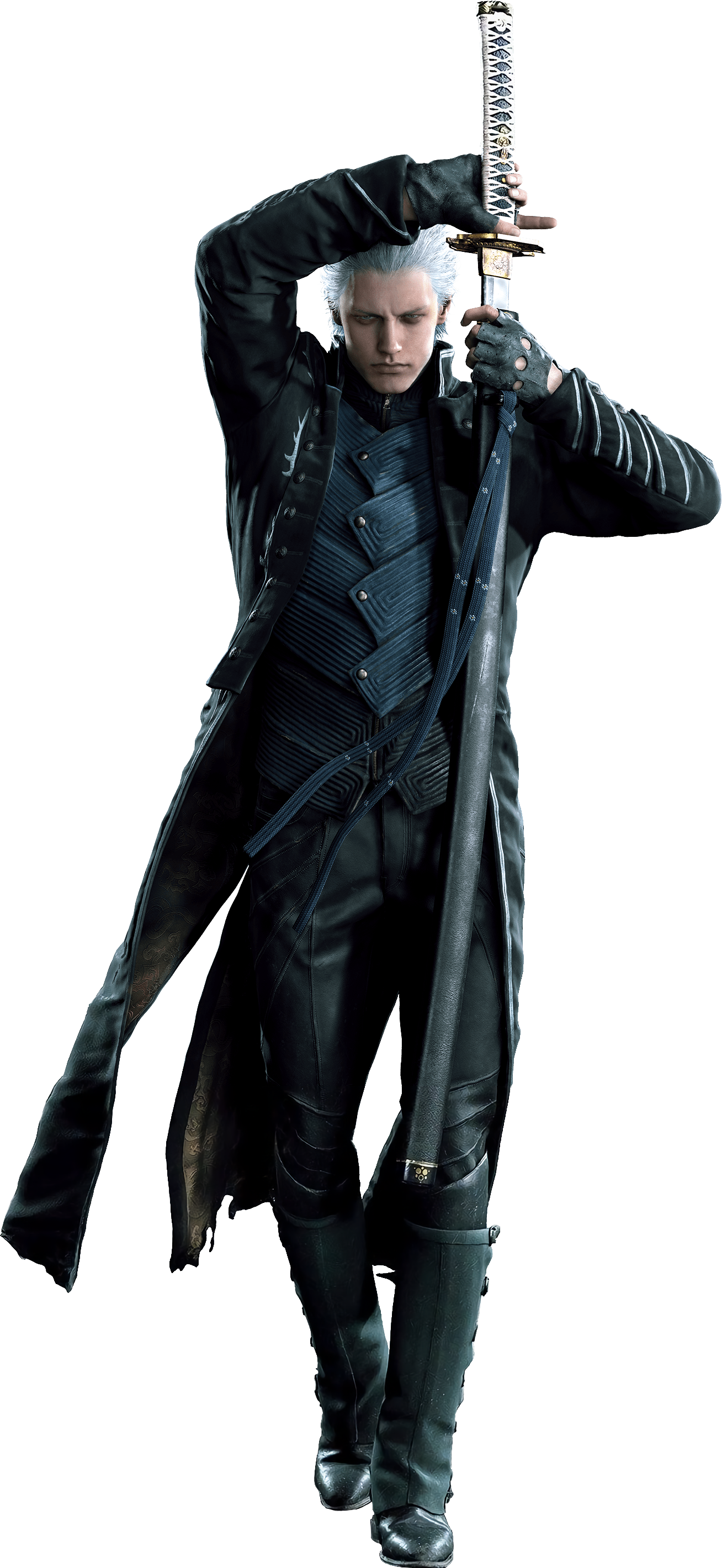 Devil May Cry 5 DMC5 Vergil Aged Outfit Cosplay Halloween Costume Full Set