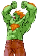 Blanka in Capcom vs. SNK 2 (Capcom groove)