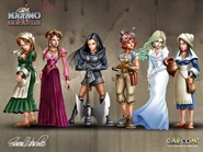 Wallpaper of the female characters in vs. Army of Zin.