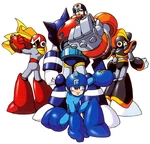 With Proto Man, Mega Man and Bass in Mega Man 2: The Power Fighters