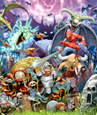 Ultimate Ghosts 'n Goblins Cover Art (done by both Shinkiro and Shoei)