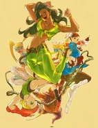 Street Fighter V vanilla female roster and Birdie