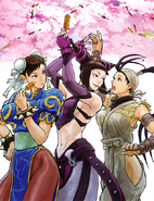 With Chun-Li and Ibuki