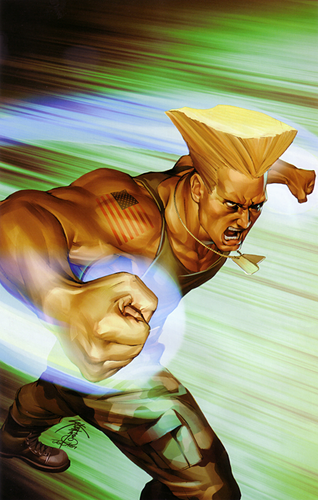 Flash art of guile from street fighter