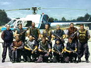 The "S.T.A.R.S." Alpha and Bravo Teams (Rebecca is not pictured)