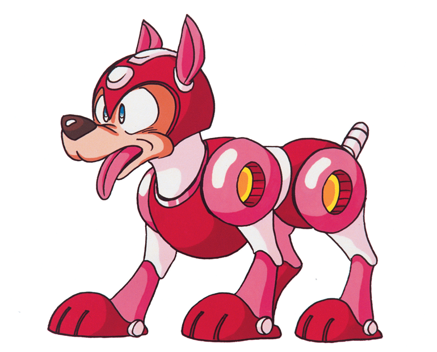 Megaman 2 deals rocket dog