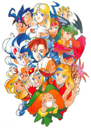 Morrigan with other Capcom females: Devilotte, Sylphie, Rose, Mary, Hsien-Ko, Chun-Li, Felicia, Mao, Cammy, Anita, Pure the Mage, among others.