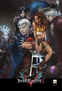 Devil May Cry 5 main cast illustration