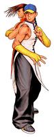 Yang seen behind Yun in Capcom vs. SNK 2.