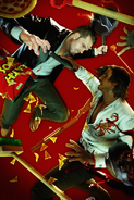Battling Frank in Dead Rising: Chop Till You Drop