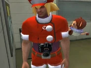 Frank West wearing Roll Caskett's outfit in Dead Rising: Chop Till You Drop