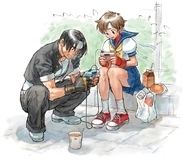 Cvs2-sakura-kyo.jpg (267 KB) Capcom vs. SNK 2: Mark of the Millennium 2001 art featuring Kyo Kusanagi and Sakura