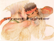 Guile fighting Ryu