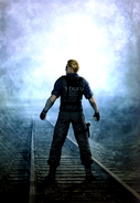 Wesker seen from behind.