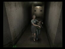 Cindy shouldering an injured Yoko, helping her move faster.