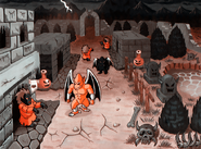 A demon village in Gargoyle's Quest