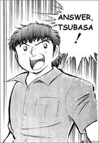 Yelling at Tsubasa