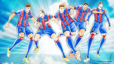 Drawing of real-life FC Barcelona