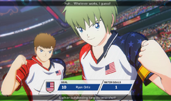 Ryan and Blake celebrate their goal