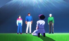 Roberto, Genzo & Misaki's memories in front of Tsubasa