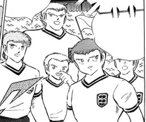 From left to right: Dean, Robson, Number 3, Number 7 and Wright.