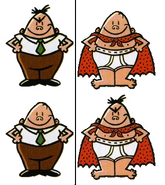 Nasty Mr. Krupp Beside his Alter Ego Captain Underpants and Nice Mr. Krupp beside his alter ego Captain Blunderpants