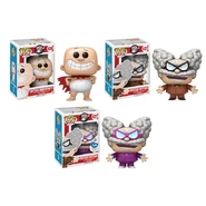 Funko Pops of Captain Underpants and Professor Poopypants