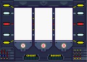 Slot machine with key