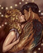 Tella and Dante kiss by Micheline Ryckman