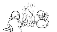 Zergling around a campfire