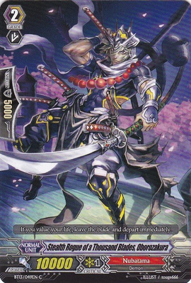 Stealth Rogue of a Thousand Blades, Oborozakura | Cardfight