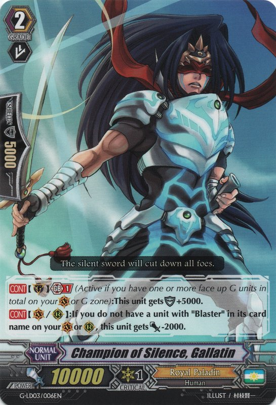 Champion of Silence, Gallatin | Cardfight!! Vanguard Wiki