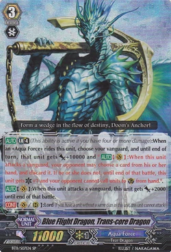 Card Gallery:Blue Flight Dragon, Trans-core Dragon | Cardfight