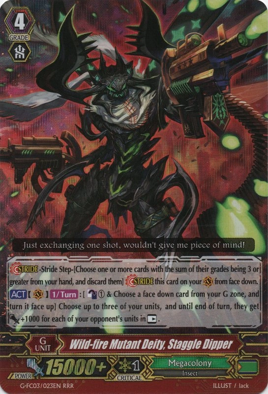 Wild-fire Mutant Deity, Staggle Dipper | Cardfight!! Vanguard Wiki | Fandom