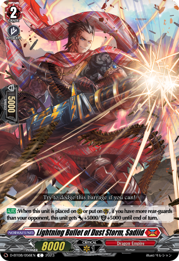 Lightning Bullet of Dust Storm, Sadiid | Cardfight