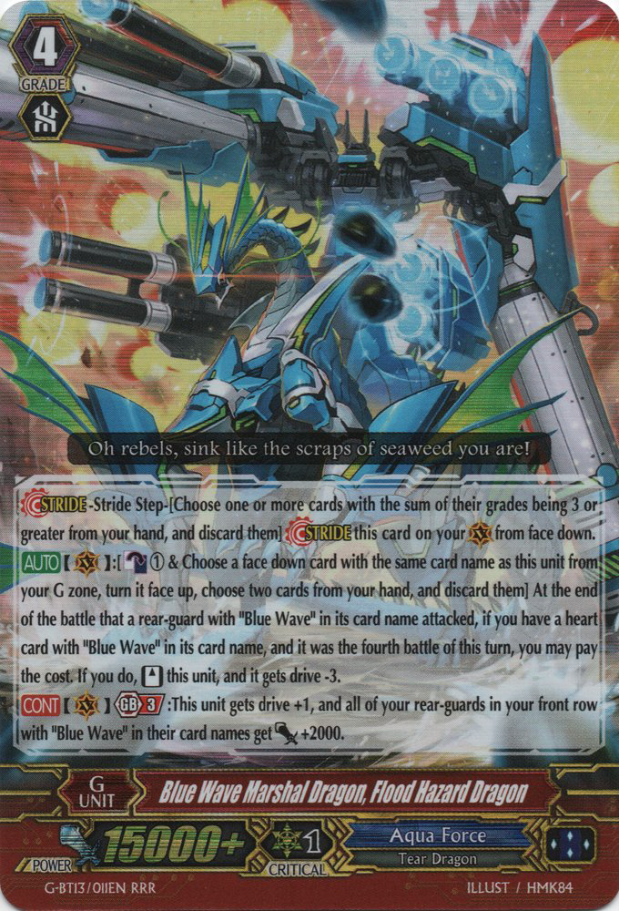 Blue Wave Marshal Dragon, Flood Hazard Dragon | Cardfight