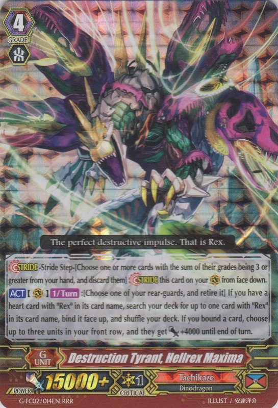 Destruction Tyrant, Hellrex Maxima | Cardfight!! Vanguard Wiki 