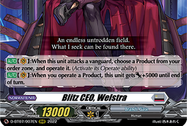 Blitz CEO, Verstra (273200) - Cardfight Vanguard Card Database