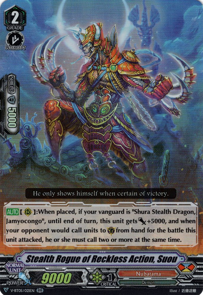 Stealth Rogue of Reckless Action, Suou | Cardfight Stealth Rogue of Reckless Action, Suou | Cardfight
