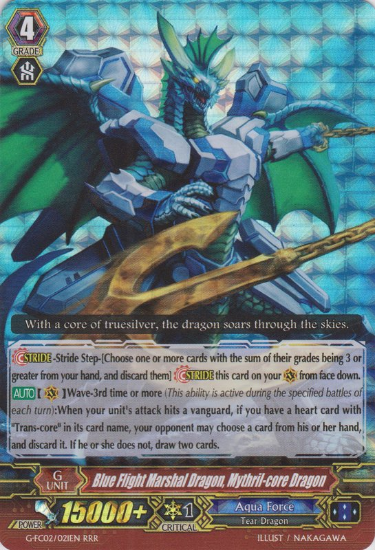 Blue Flight Marshal Dragon, Mythril-core Dragon | Cardfight