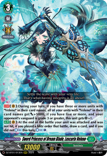 Sword Princess of Dream Blade, Lascaria Veleno, Cardfight!! Vanguard Wiki