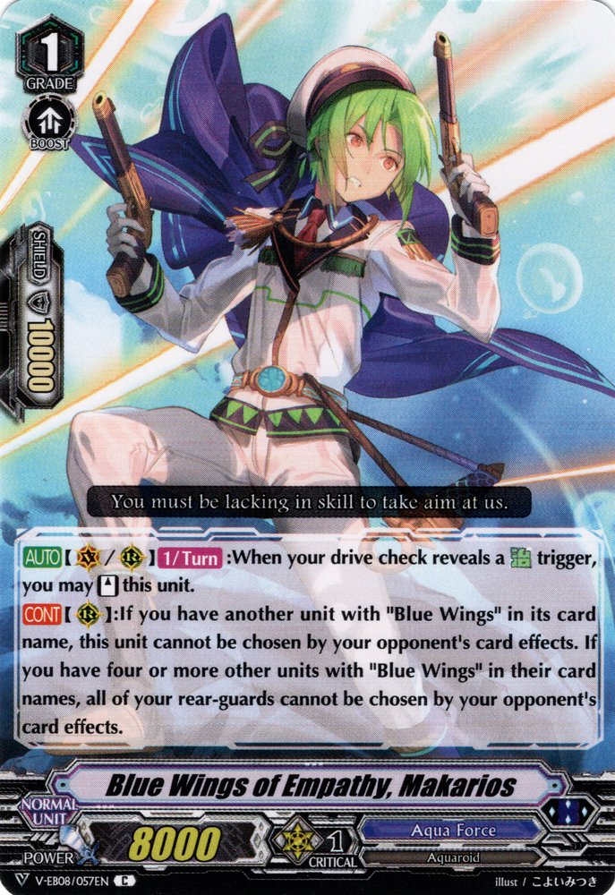 Blue Wings of Empathy, Makarios | Cardfight!! Vanguard Wiki | Fandom Blue Wings of Empathy, Makarios | Cardfight!! Vanguard Wiki | Fandom