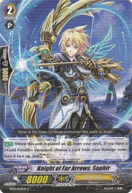 Knight of Far Arrows, Saphir | Cardfight!! Vanguard Wiki