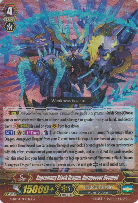 Supremacy Black Dragon, Aurageyser Doomed | Cardfight!! Vanguard