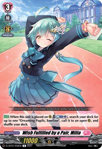 Wish Fulfilled by a Pair, Milia | Cardfight!! Vanguard Wiki | Fandom